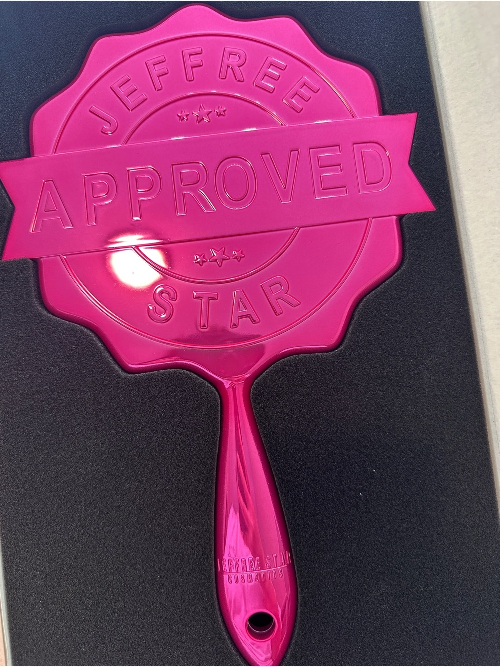 Jeffree Star Hot Pink 'Approved' Hand Mirror